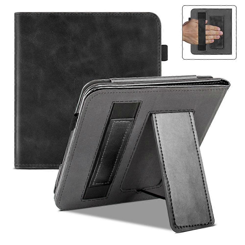 Premium PU Leather Sleeve Cove Stand Case 7" Kobo Libra Colour (2024) with Two Hand Straps and Auto Sleep/Wake