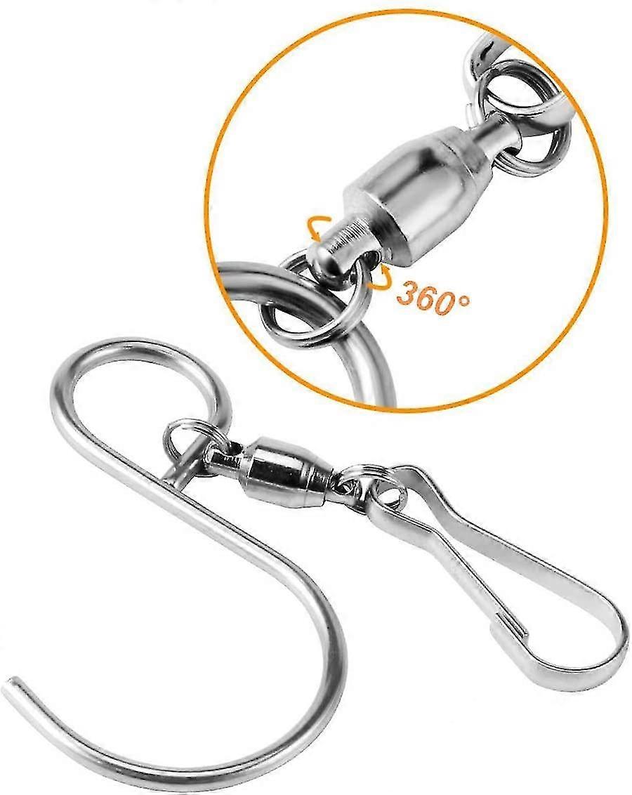 Swivel Hook Clips, 8 Pack Rotating Stainless Steel S-hooks Swivel Hooks Clips