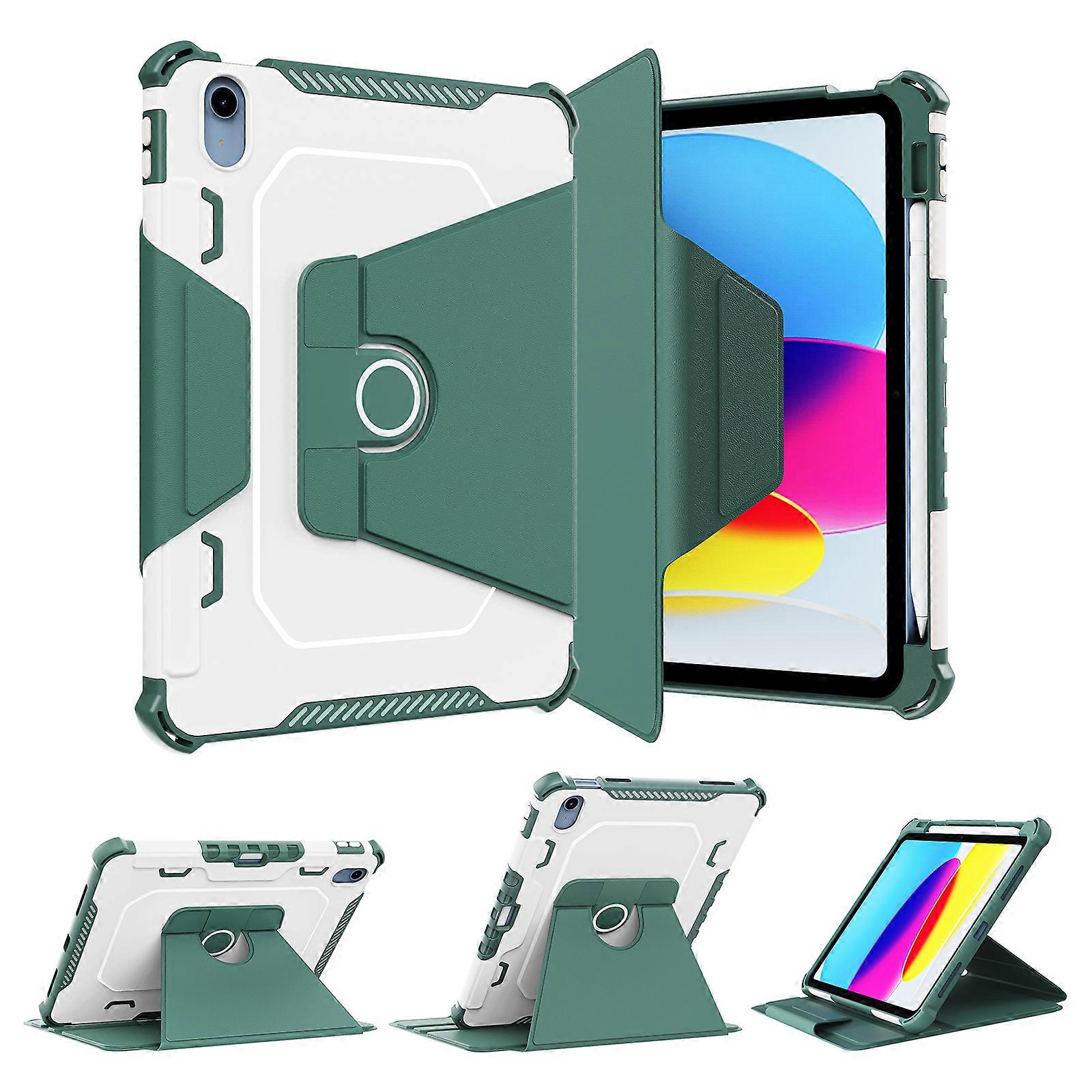 Rotating Case for iPad 10th Generation 10.9 Inch Tablet (2022 Model) with Pencil Holder - 360 Degree Rotating Protective Stand Cover with Auto Sleep/W