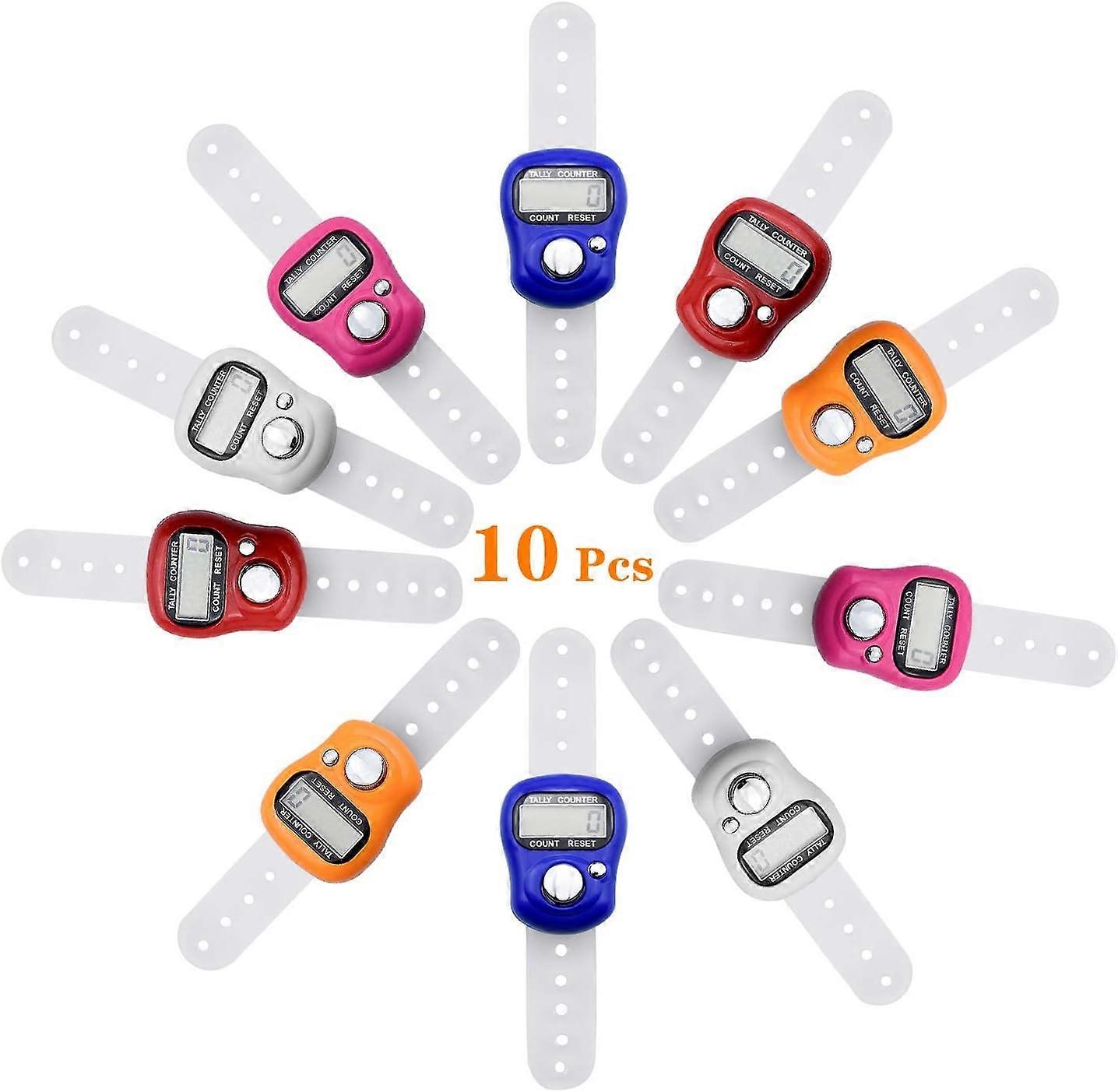 2025 Suitable 10 pieces electronic finger counter row counter, digital LCD totalizer hand tally hand counter