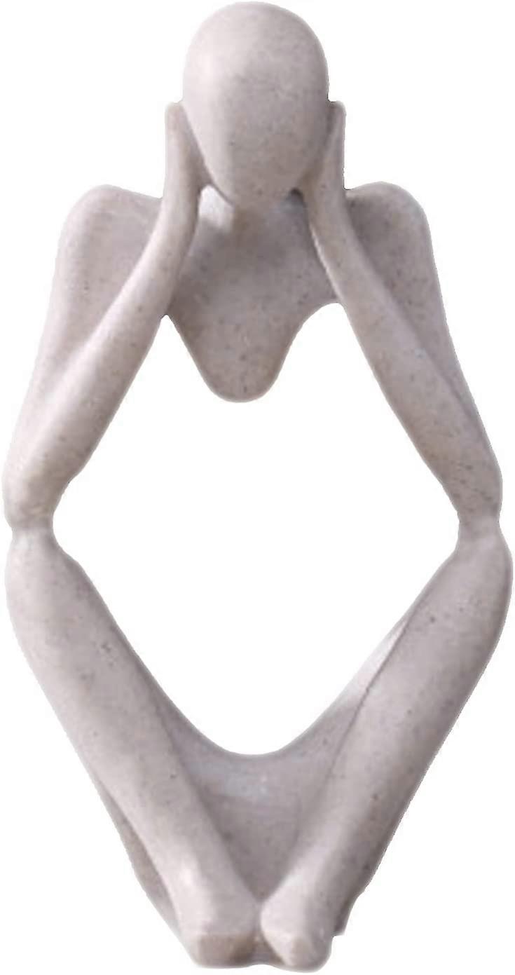 Resin Thinker Style Statue Abstract Character Thinker Statue for Modern Home Office Desktop Bookshelf Decoration Photography Decoration Collectible Fi