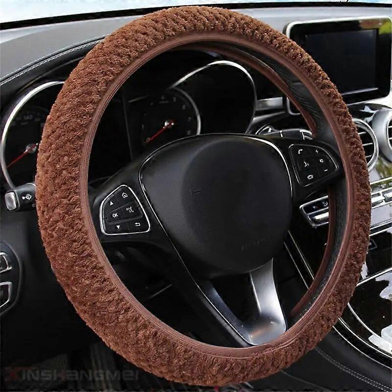 Car Steering Wheel Cover Durable Universal Without Inner Ring Plush Car Supplies Car Wheel Cover Fashionable Non-slip Portable