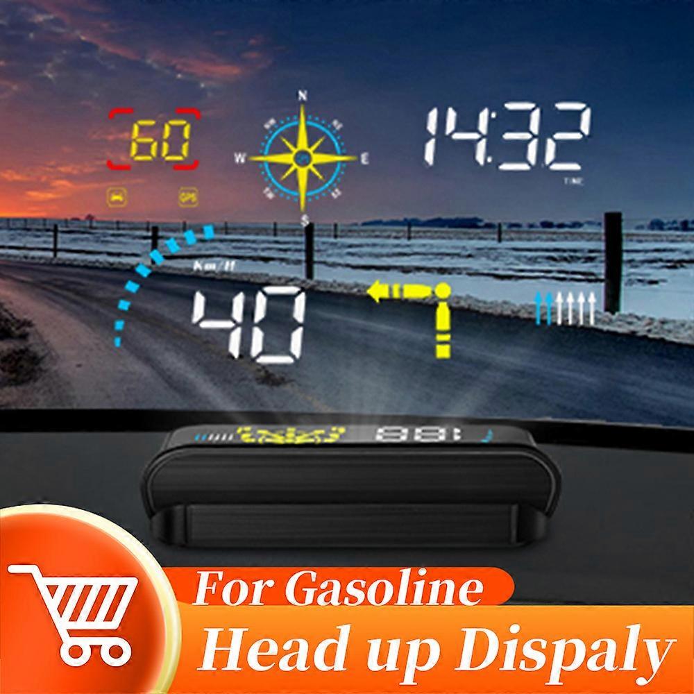 HUD OBD2 Gauge Car Head-up Display Speed Fuel Consumption Water Temperature With navigation Windshield Projector Car Accessory