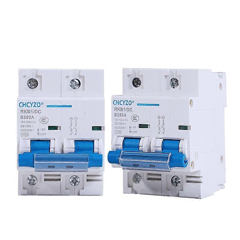 DC-strömbrytare 2P miniatyrskyddsbrytare 12v-125v 80A / 100A / 125A / 150A / 200A / 250A solbatteriskyddsbrytare