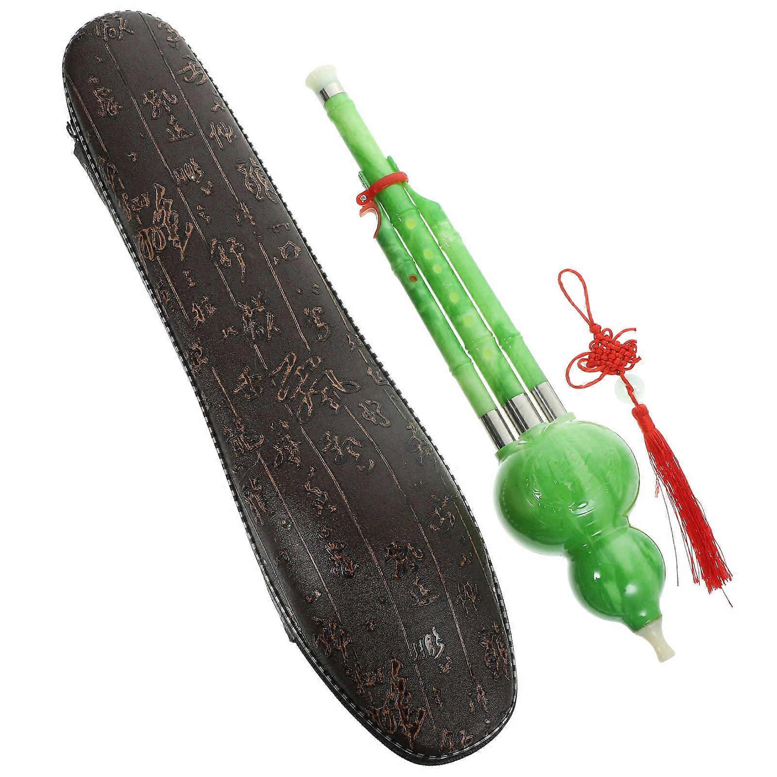 Music Instruments Adults Traditional Hulusi Cucurbit Flute Wind Instrument Elegant Cucurbit Flute Resin Bakelite Hulusi