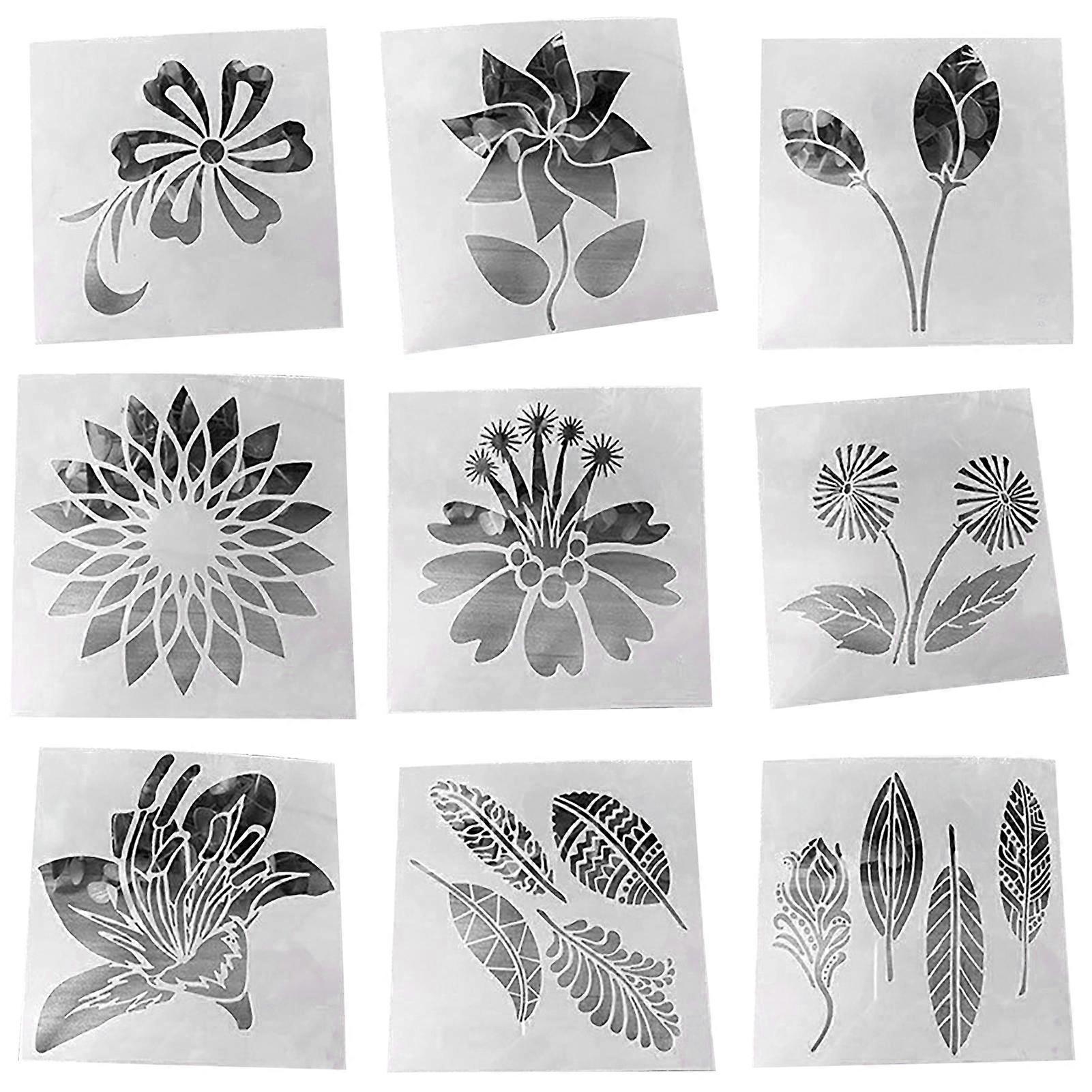 Floral Pattern Stencil  Mengxi