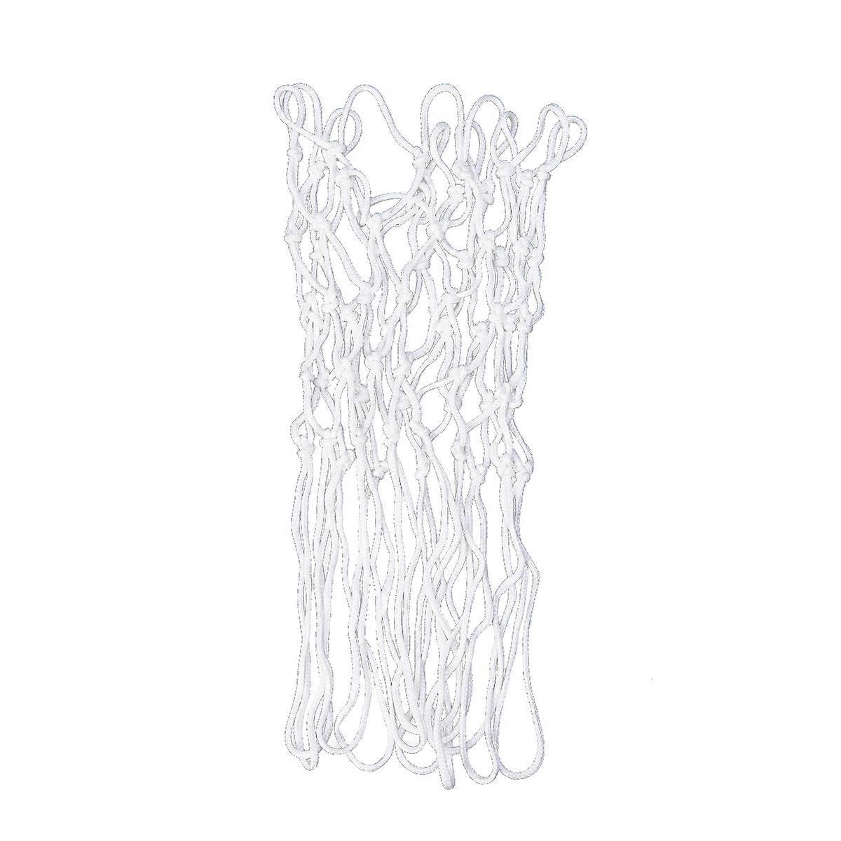 Night Glowing Luminous Basketball Net Nylon Braided Standard Professional Basketball Net Heavy Duty Thick Net Basketball Net (White)