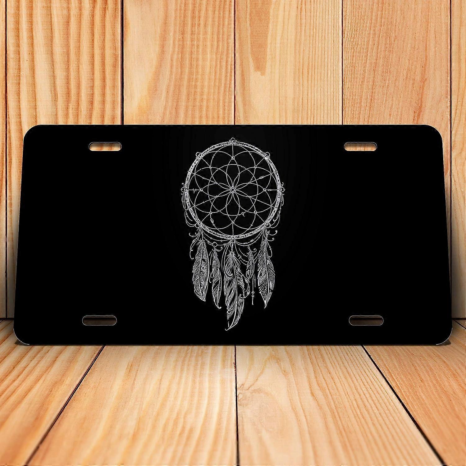 Placa de Licença de Alumínio Gravado Dream Catcher | 6 polegadas por 12 polegadas | Carro Caminhão RV Trailer Wall Shop Man Cave | VLP748