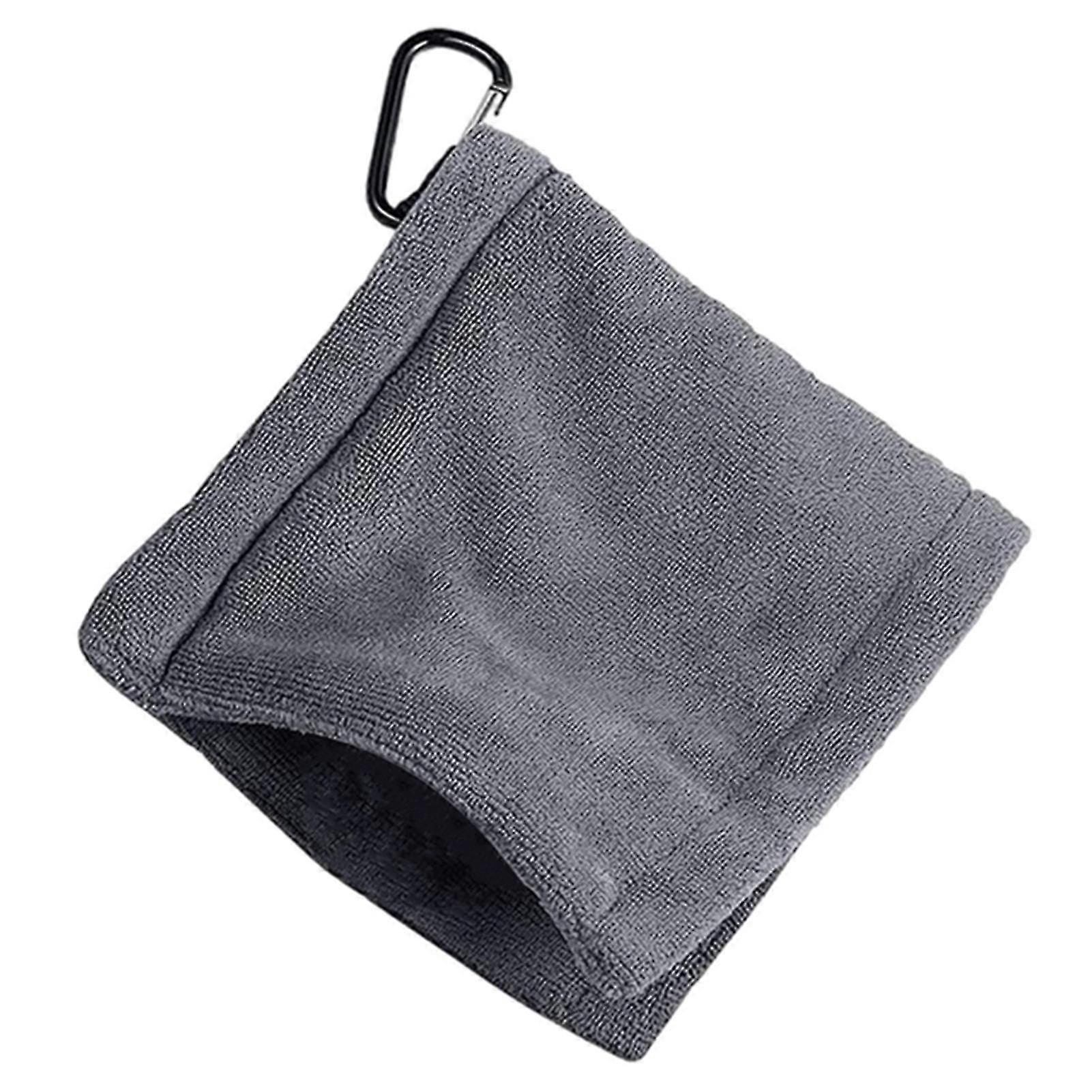 Microfiber Golfs Ball Cleaning Towel Multipurpose Golfs Wipe Cloth with Hook