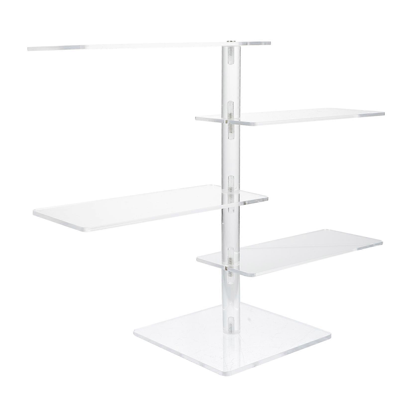 1pc Acrylic Eyeglasses Display Shelf Eyewear Rack Holder 4-Tier Storage Tray