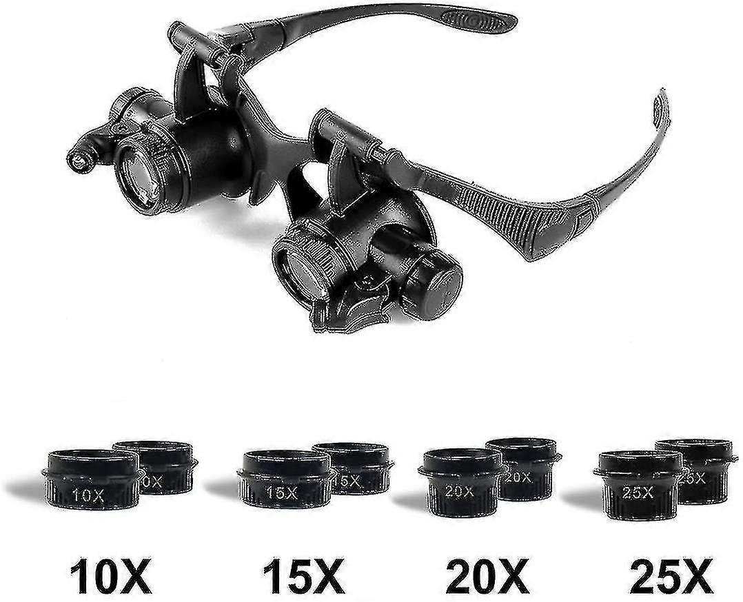 10x 15x 20x 25x Magnification, Adjustable Led Light Magnifier