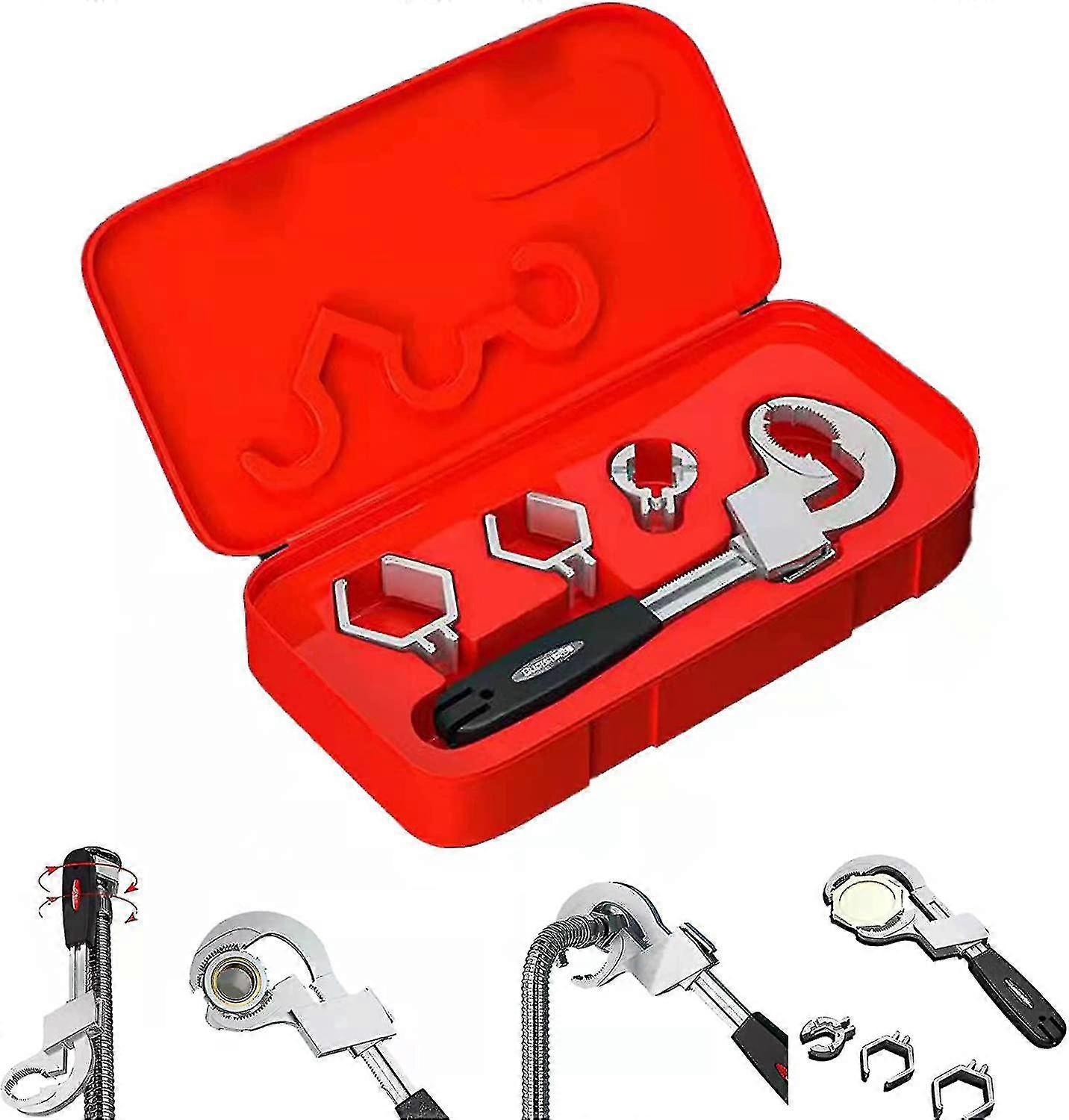 Bathroom Wrench Faucet And Sink Adjustable Spanner Wrench Tap Spanner Wide Opening Spanner With Replacement