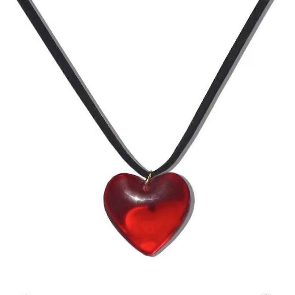قلادة القلب قلادة القلب قلادة سلسلة طويلة قلادات الحب الرجال والنساء المختنق
