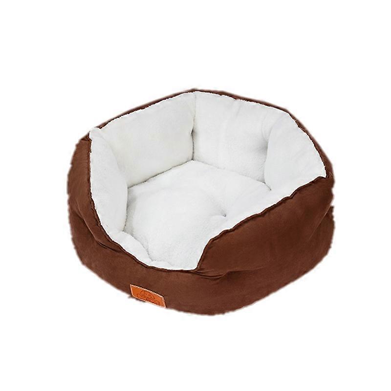Round Cat Beds for Indoor Cats, Washable Pet Bed for Puppy and Kitten with Slip-Resistant Bottom