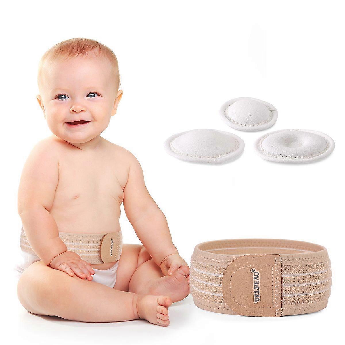 Gaibosi  Umbilical Hernia Belt Baby for Infant Belly Button Wrap Truss Abdominal Binder with 3 Different Shapes Compression Pads