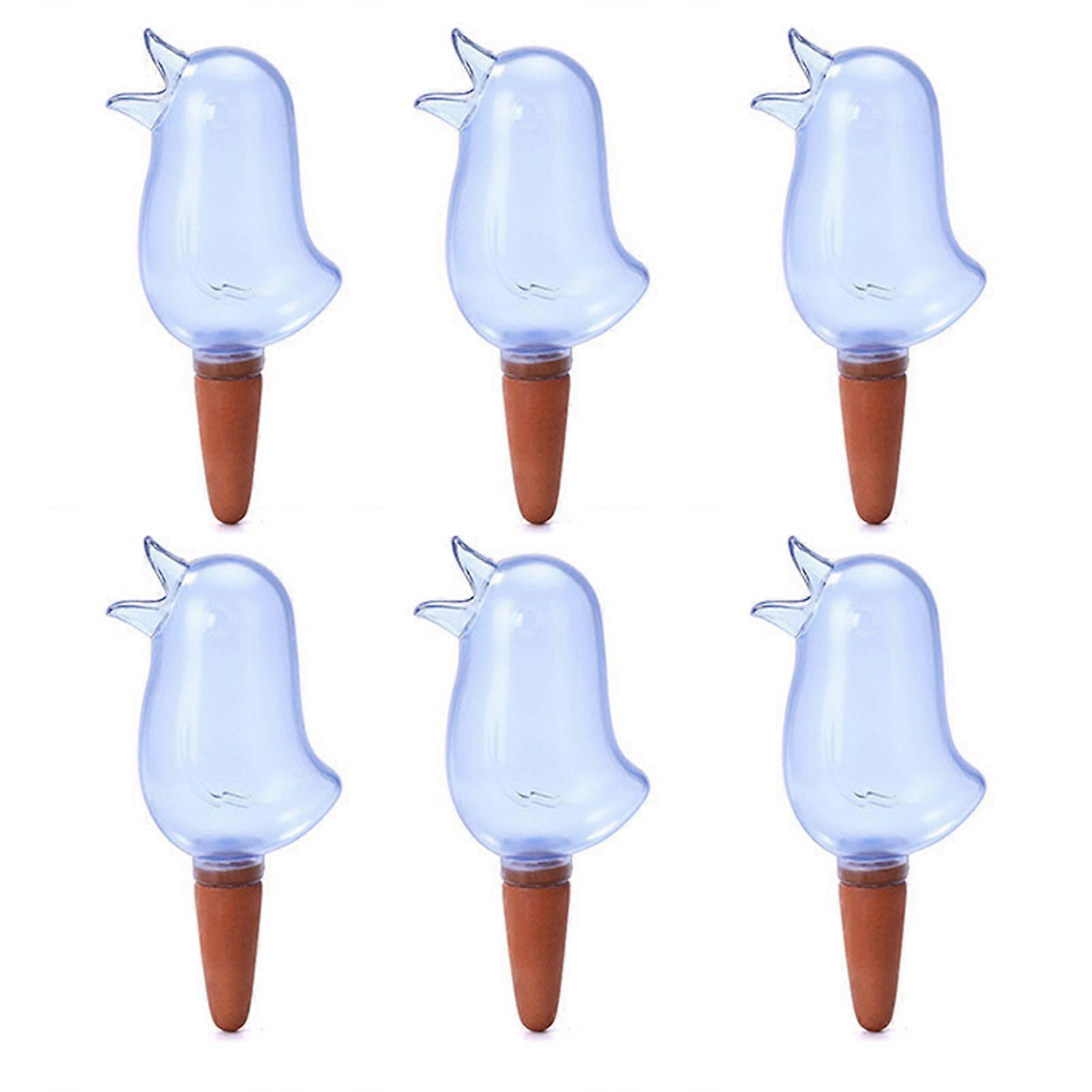 6 Pcs Self-Watering Plant Spikes Bird Shape Automatic Waterer Easy to Use Self Watering Planter Insert for Potted Plants Hanging Plants Balcony Garden