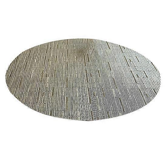 Bamboo Texture Placemat Oval Shape PVC Kitchen Dining Table Mat