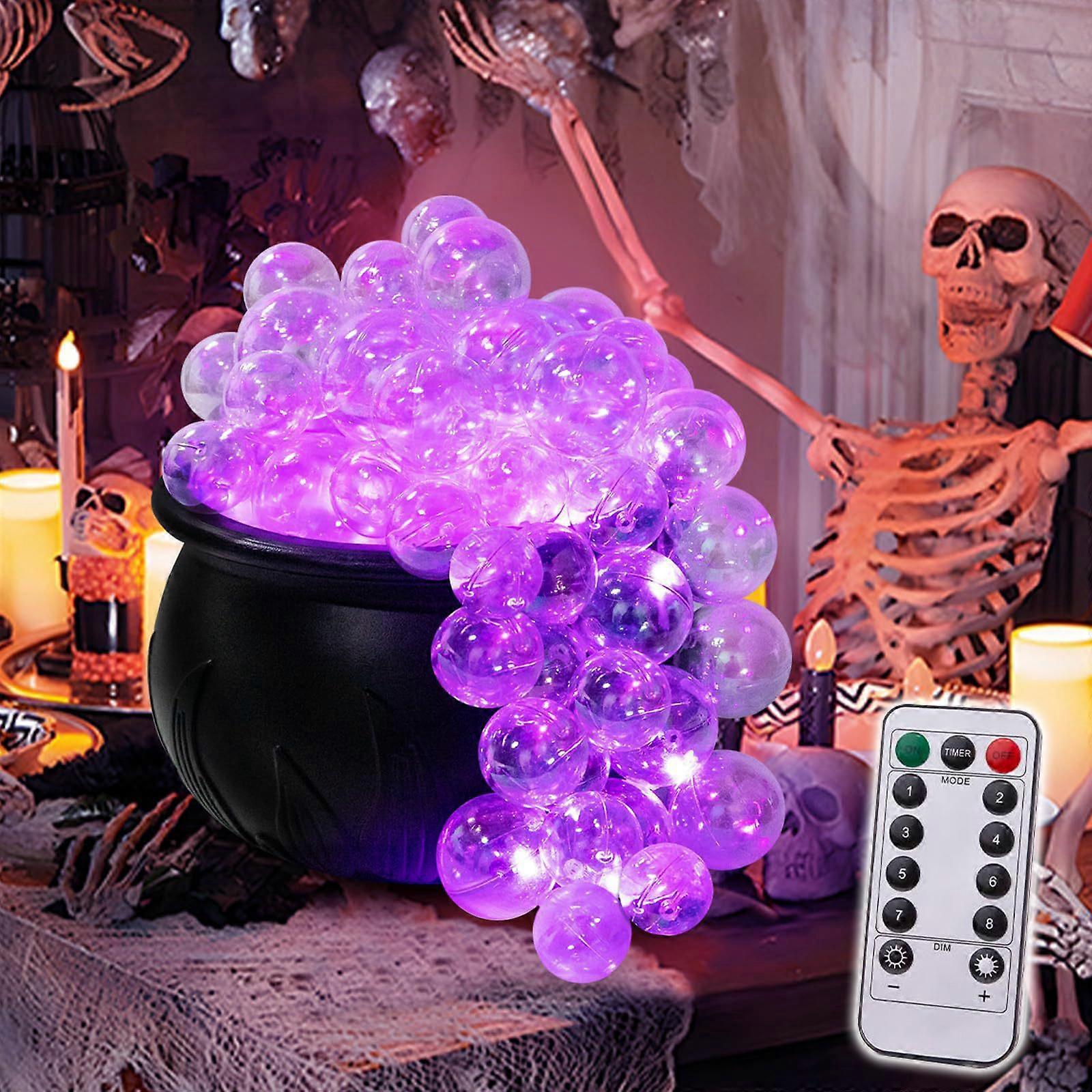 Halloween Theme Cauldron Set - DIY Bubbling Black Plastic Bowl