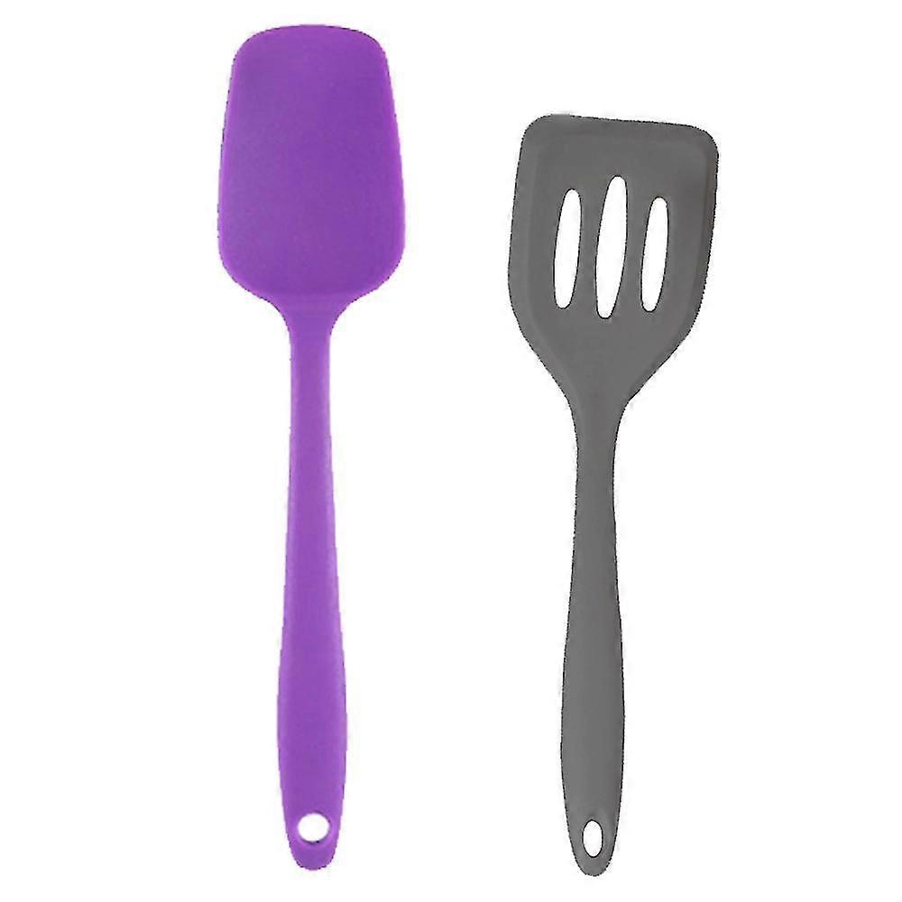 2 Piece Mini Kitchen Utensil Set- Silicone Kitchen Tools With Spatulas