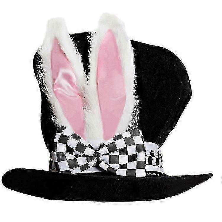 Bunny Ear Top Hat Performance Plush Hat Easter Dress Black Top