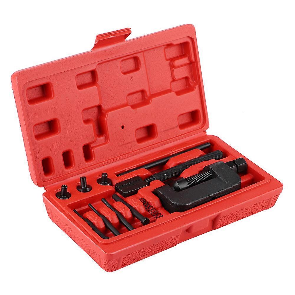 13pcs Motorcycle Chain Breaker Cutting Splitter Cam Link Riveter Riveting Tool Set
