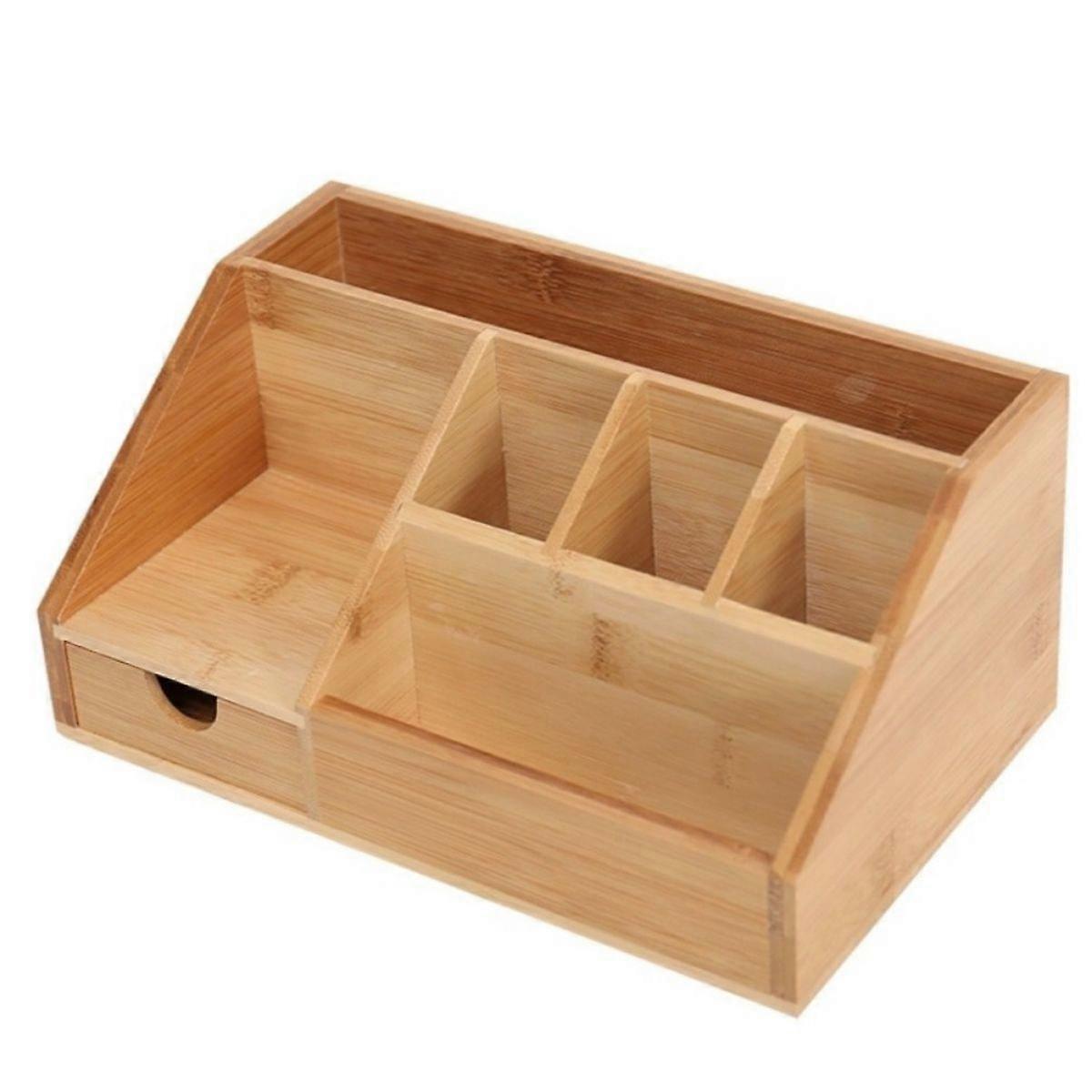 Bamboo Wood Storage Box, Desktop, Cosmetics Storage