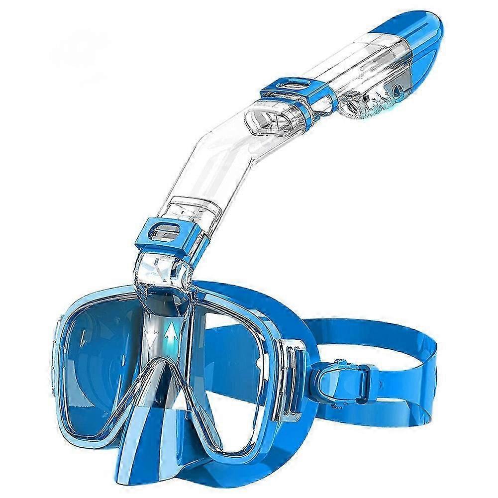 Snorkel Mask Foldable Diving Mask Set with Dry and Camera Mount, Anti-Fog Professional Snorkeling G