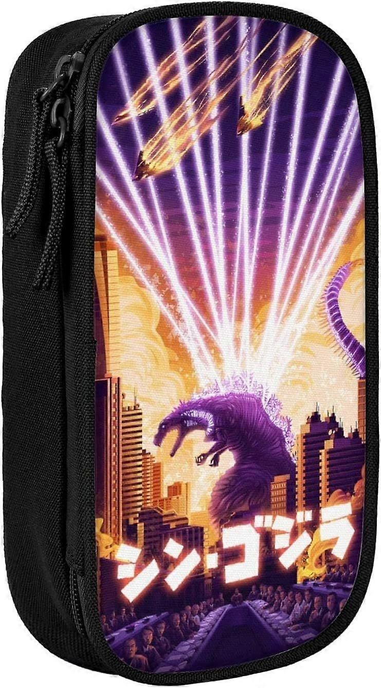 e8Pen case Godzilla Anime pen Case Large capacity pen holder Double-layer pen case Multifunctional pencil case Popular pen case Stylish simple social