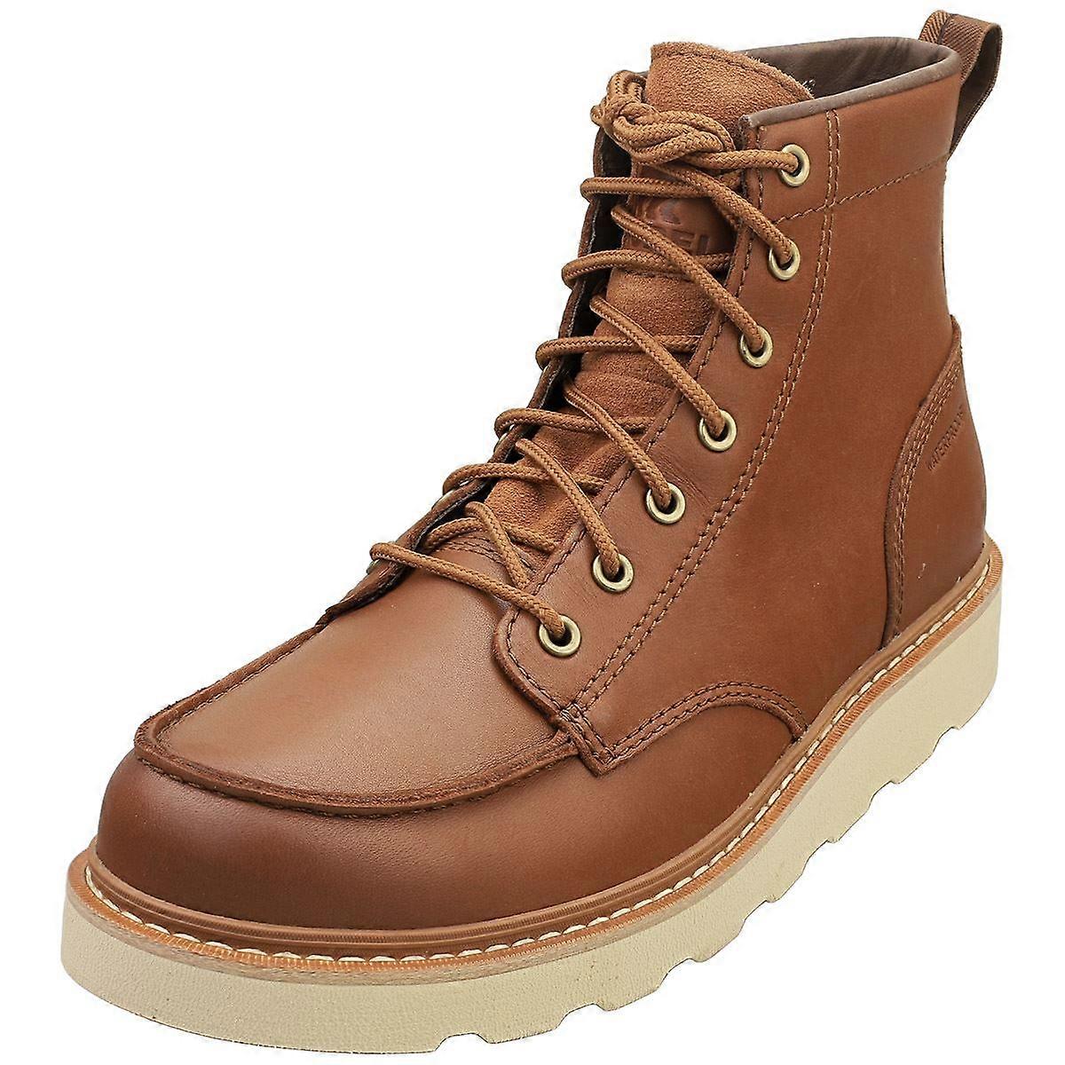 SOREL Slabtown 62 Moc Waterproof Mens Casual Boots in Tan Tabacco