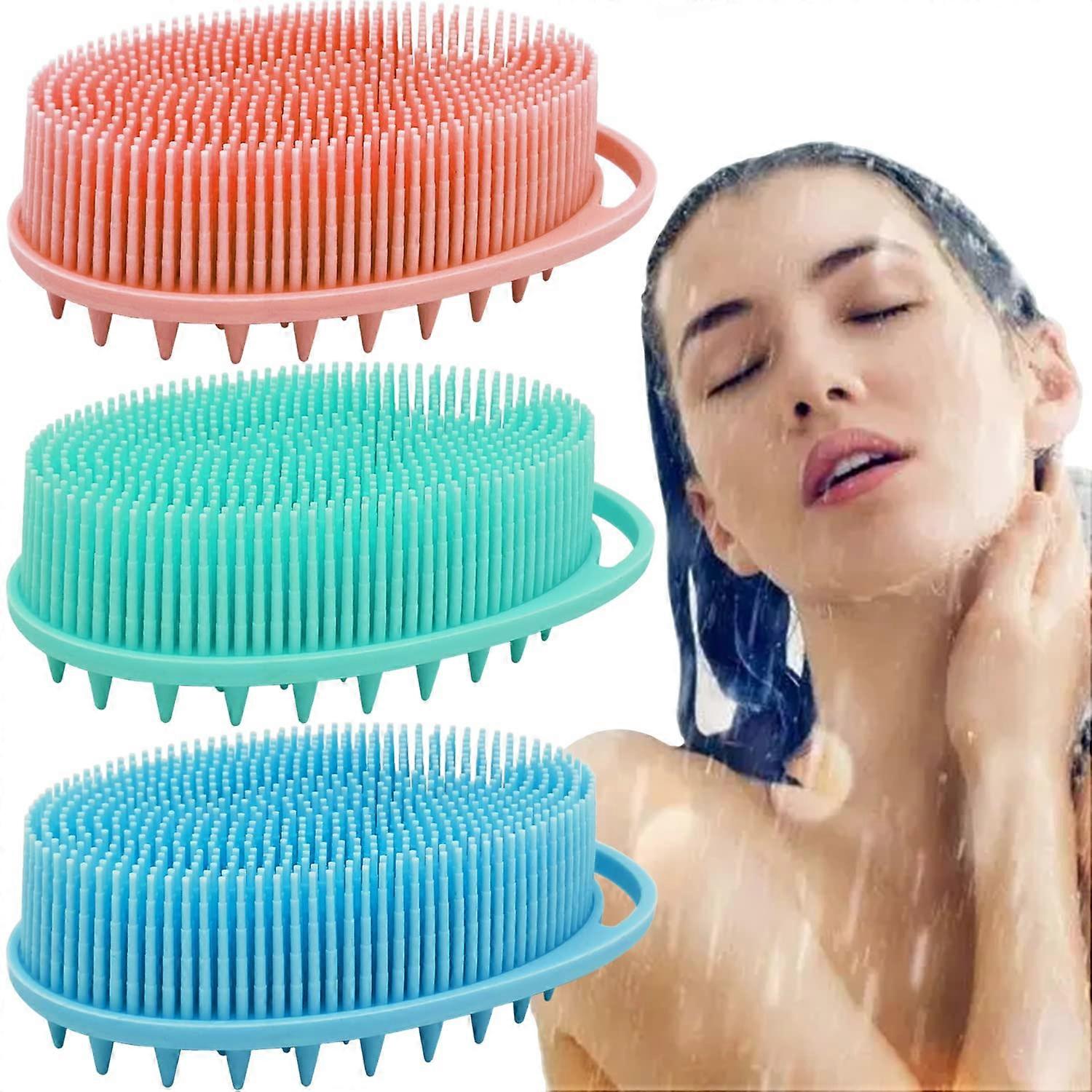 3 Pack Soft Exfoliating Body Brush For Bath And Shower With Soft Bristles