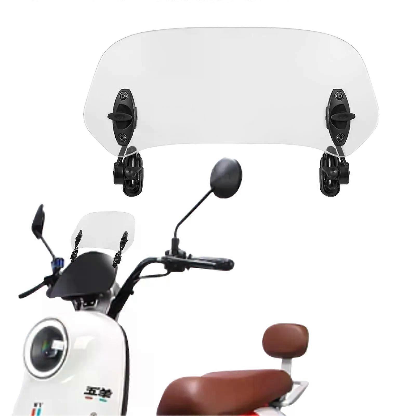 Universal Motorcycle Acrylic Adjustable Wind Screen Extension Clip-On Windscreen Deflector Dashboard Protector compatible forMotorcycle MAXP