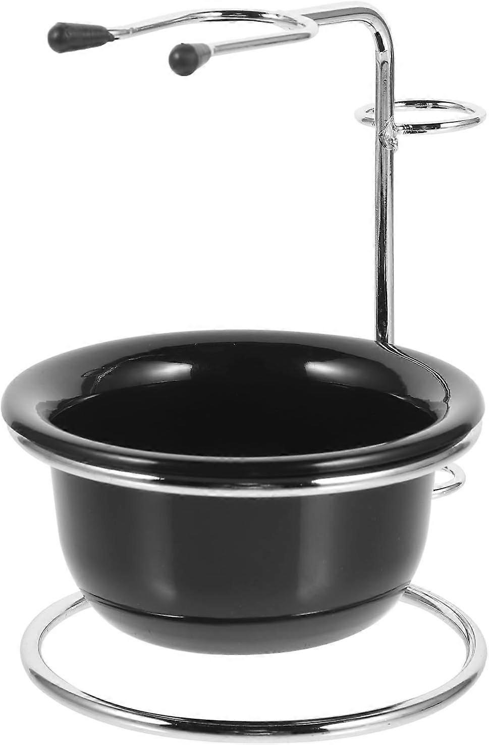Elegant Alloy Shaving Brush Holder and Bowl Set for Durable Razor Brush Stand
