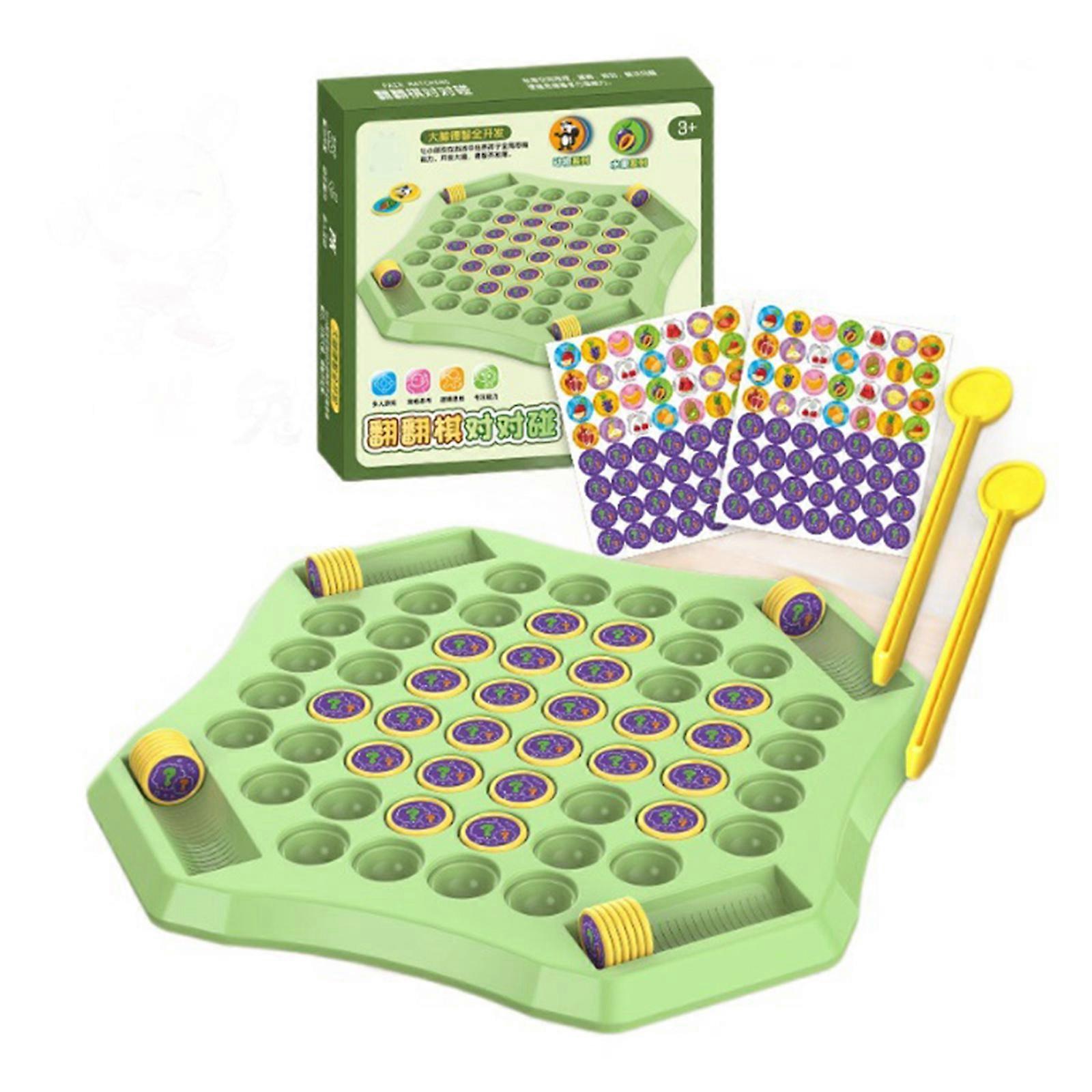 Fun Flipping Chess Memory Game Animal Fruit Pattern Memory Flipping Chess Matching Game for Kindergarten Gathering Activity