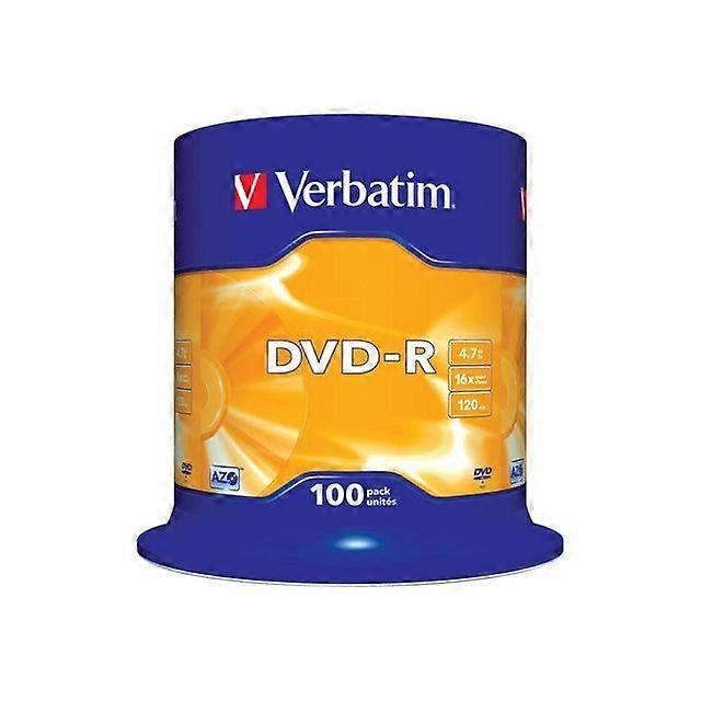 DVD-R VERBATIM 4,7 GB 16x - 100 μέσα - ματ ασημί άξονας