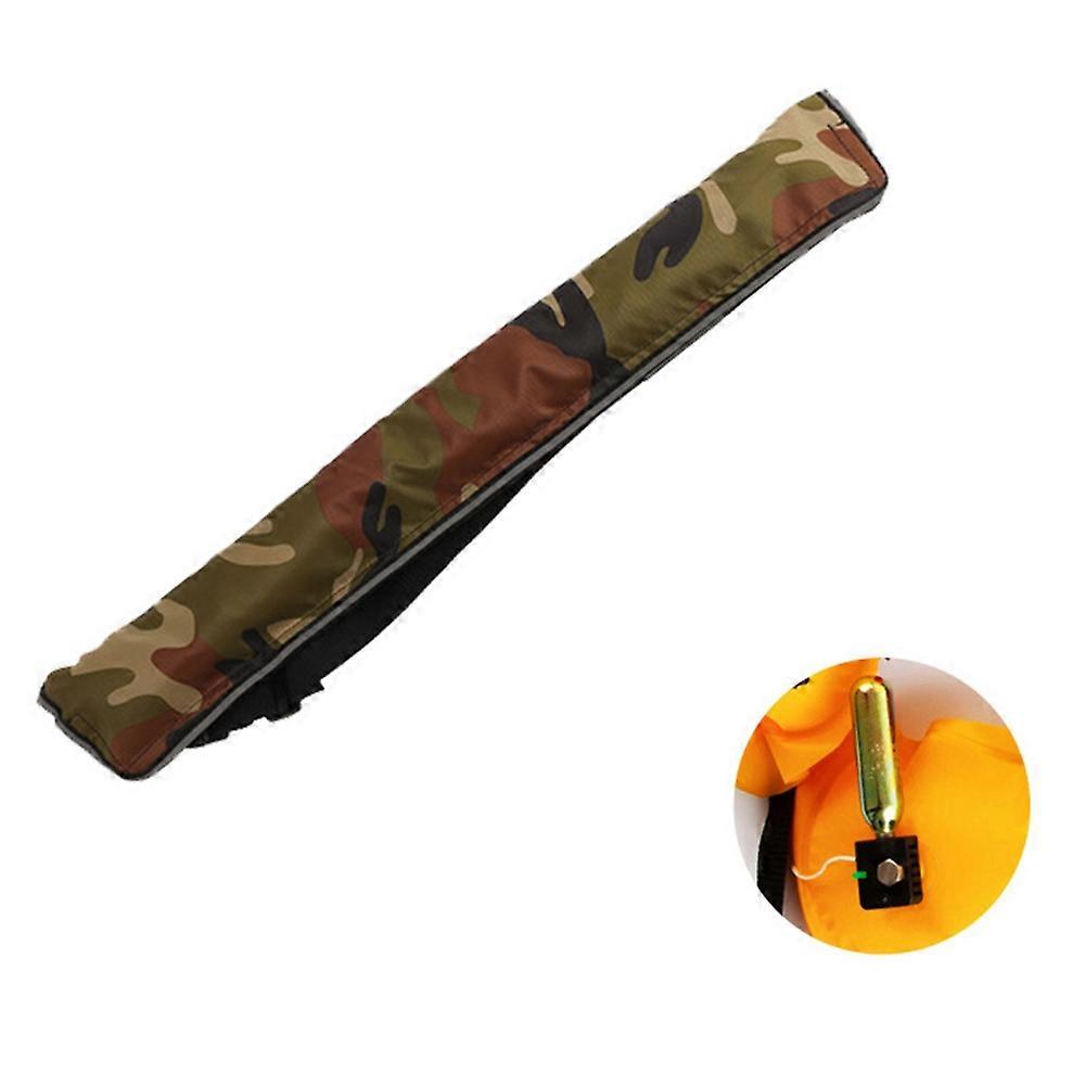 Manual Inflation Portable Fishing Boating Inflatable Life Belt High Buoyancy Emergency Life Buoy - C