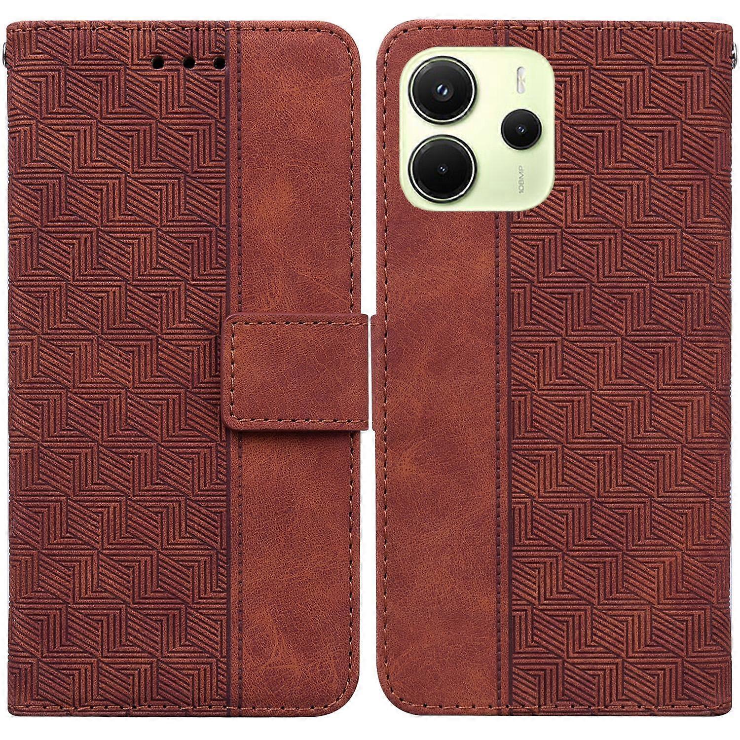 Geometric Embossed Leather Phone Case