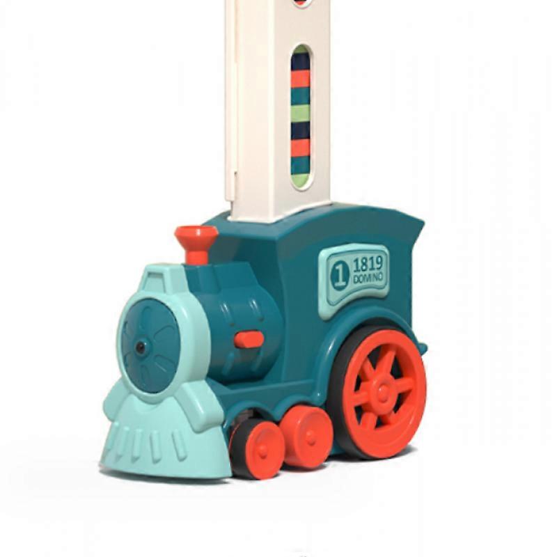 Building and Stacking Toy for Creative Game, Automatic Stacking Domino Train Toys Color Sorting, Safe and Burr-free Family Games for Kids Ages 3-8