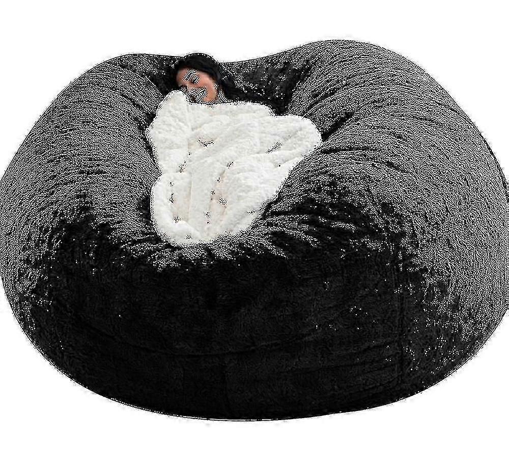 Poltrona a sacco Lazy Sofa Bag in pelliccia artificiale Divano a sacco Bean (escluso Filler) - W