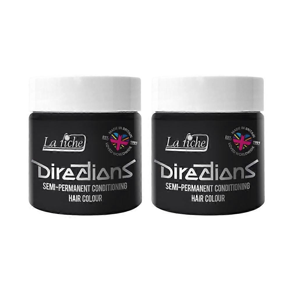2 x La Riche Directions Semi-Permanent Hårfärg 100ml Badkar - Ebenholts