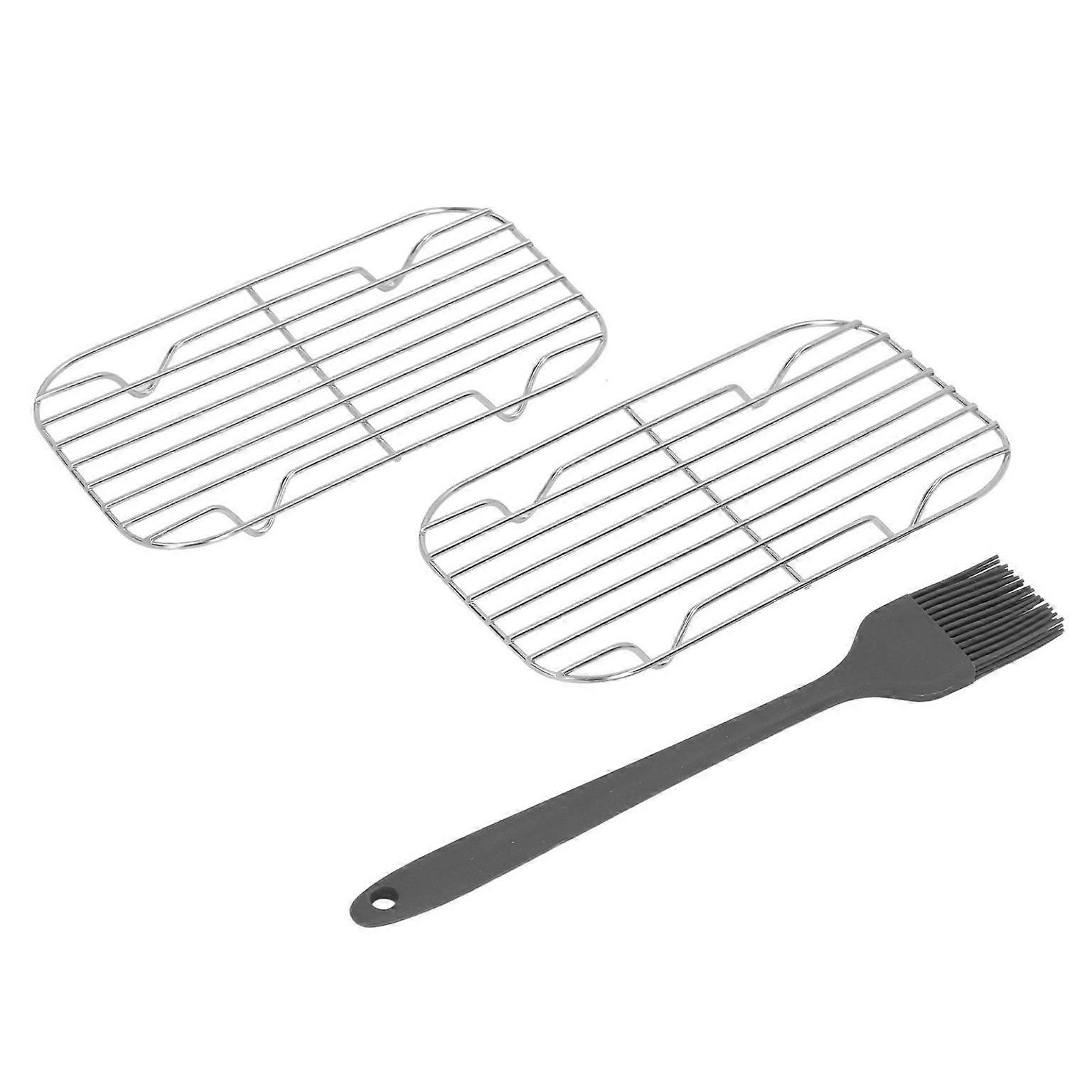 Silicone Basting Brush & BBQ Grill Grid Set - Perfect for Grilling!