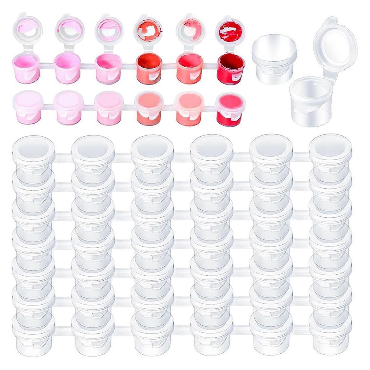 100 Strips 600 Pots for Acrylic Paint, 3ml/0.1oz
