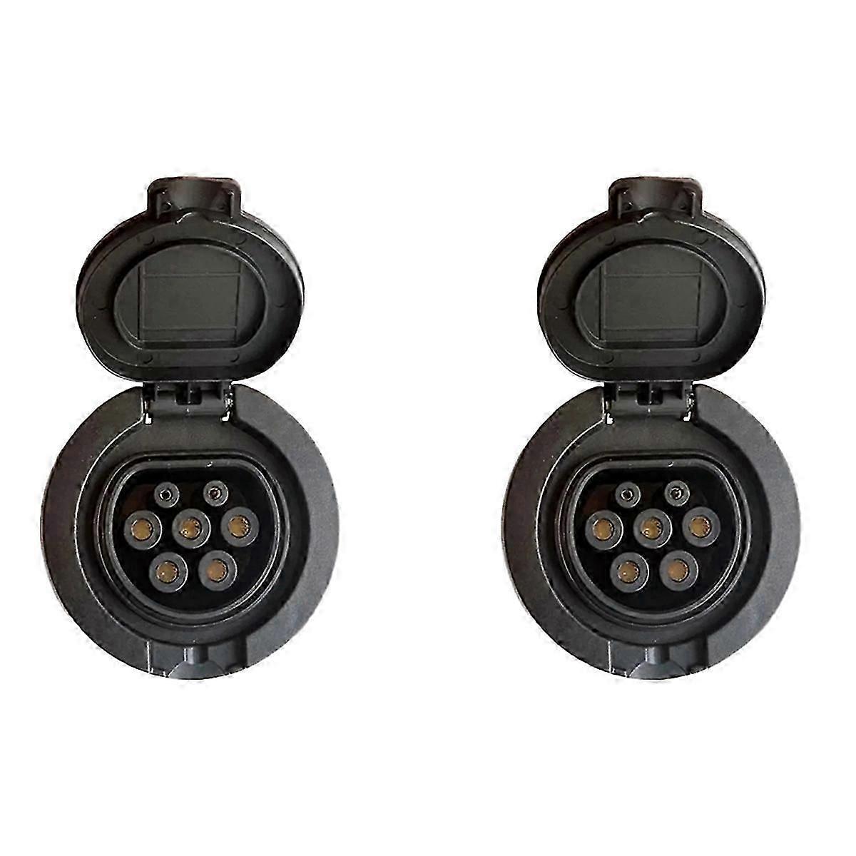 2X EV Charging Socket Outlet Type 2 Socket Connector 4 Point Fixed European Standard IEC 62196-2 32