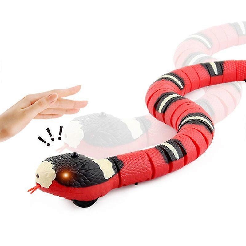 Interactive Snake Toy For Pets & Kids, Effortless Interaction Smart Sensing Animal Plaything, USB Rechargeable, Automatic Obstacle Avoidance,