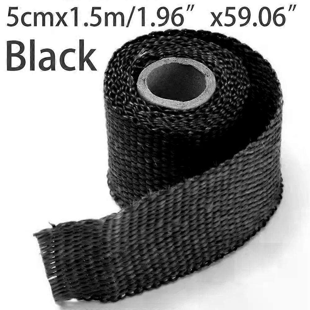 5cm*1.5m 2» *5ft 900-1200 θερμική μονωτική ταινία σωλήνων ταινιών περιτυλίγματος θερμότητας κεφαλών εξάτμισης θερμοκρασίας φίμπεργκλας θερμοκρασίας ανθεκτική