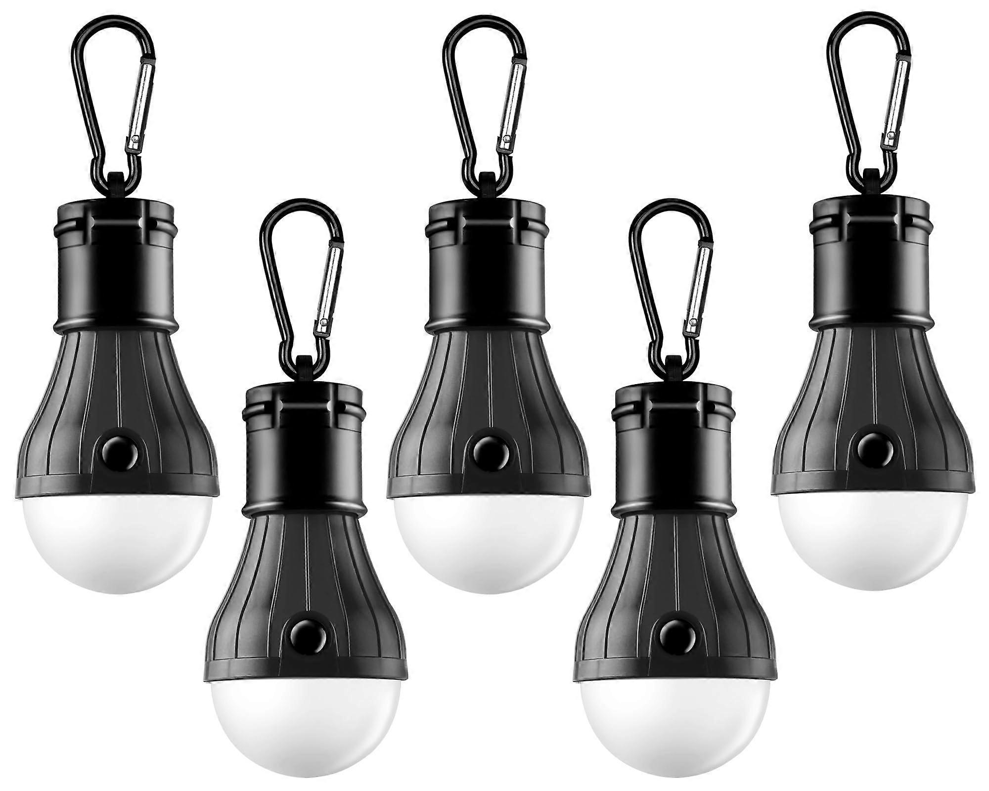 Tent Lamp LED Tent Lights 5 Pack with Hooks for Hurricane Emergency Use, Portable Battery Operated, Waterproof Design
