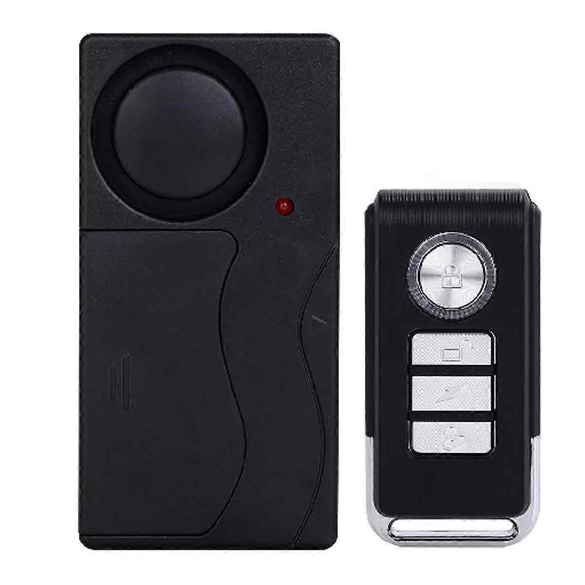 Wireless Vibration Alarm with Remote Control Anti-Theft Alarm Bike/Motorcycle/Vehicle Security Alarm, 110db Loud, Door and Window Alarm