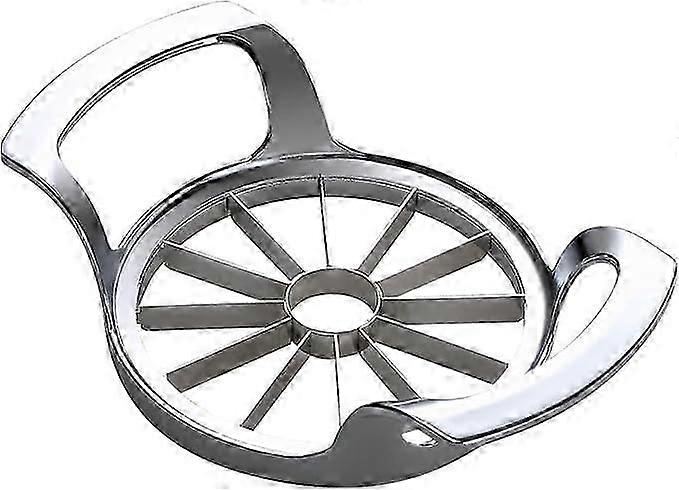 Apple Slicer, Improved Version with 12 Blades, Extra Large, Stainless Steel (Silver)