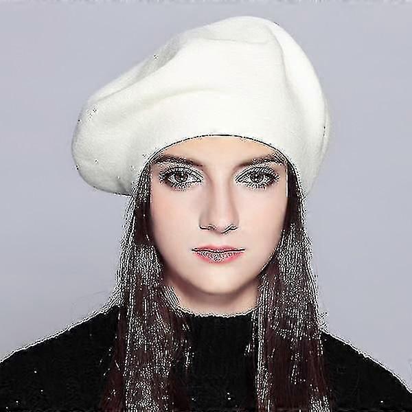 Weibliche Winterstrick-Woll-Baskenmütze