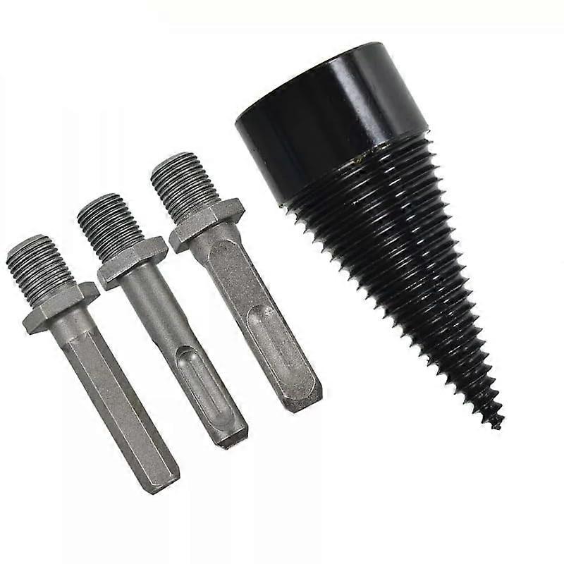 for HexSquareRound 42mm Firewood Log Splitter Drill Bit Set 3pcs Removable