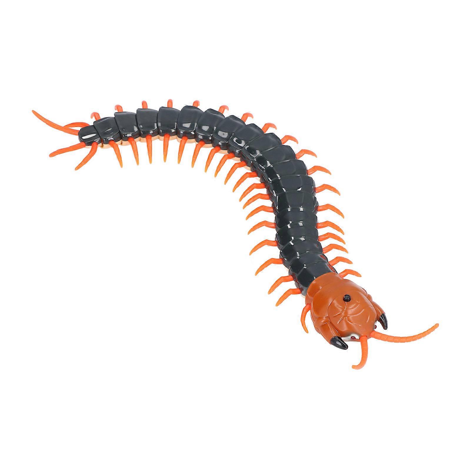 RC Simulation Centipede Model Scary Remote Control Scolopendra Insect Trick Toys Black